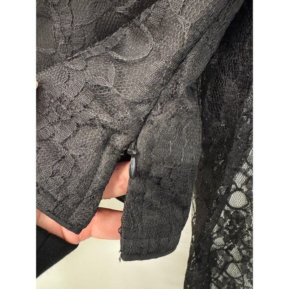 Black 3PC Indian Lace Lehenga Choli Long Sleeves XL New without Tags Timeless - Picture 5 of 8